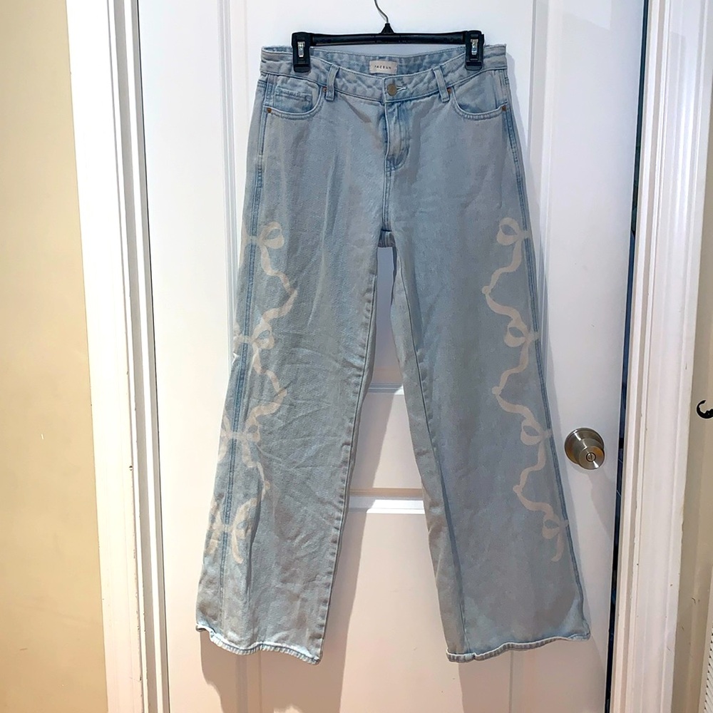 PACSUN baggy bow jeans size 28